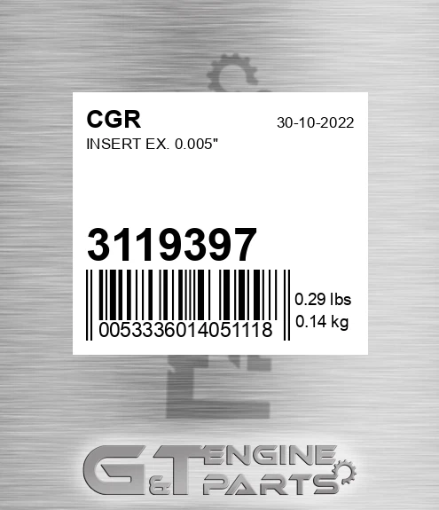3119397 Insert Ex. 0.005"
