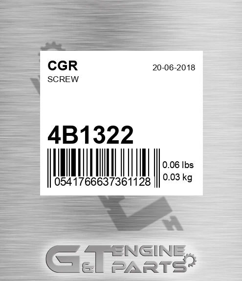 4B1322 CGR Screw