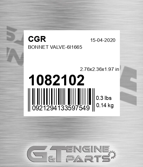 1082102 Bonnet Valve-6i1665