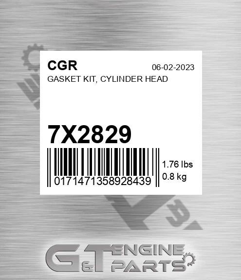 7X2829 Gasket Kit, Cylinder Head