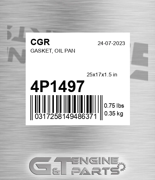 4P1497 CGR Gasket, Oil Pan