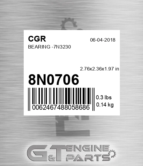 8N0706 Bearing -7n3230