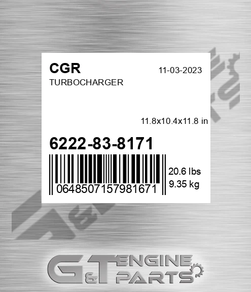 6222-83-8171 Turbocharger