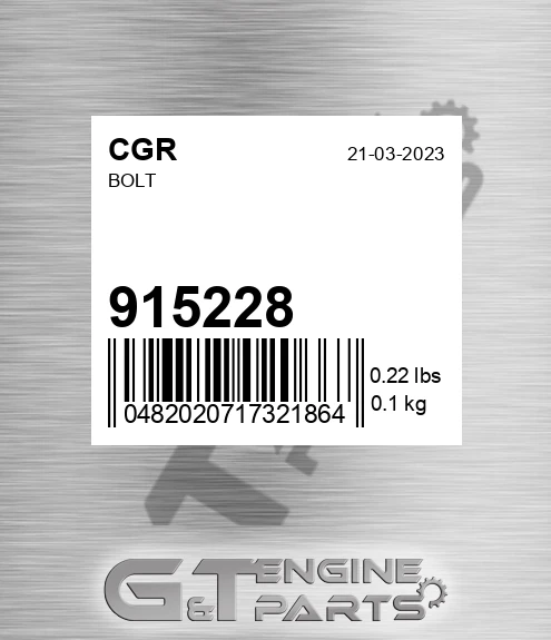 915228 CGR Bolt