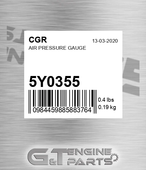 5Y0355 Air Pressure Gauge for CGR