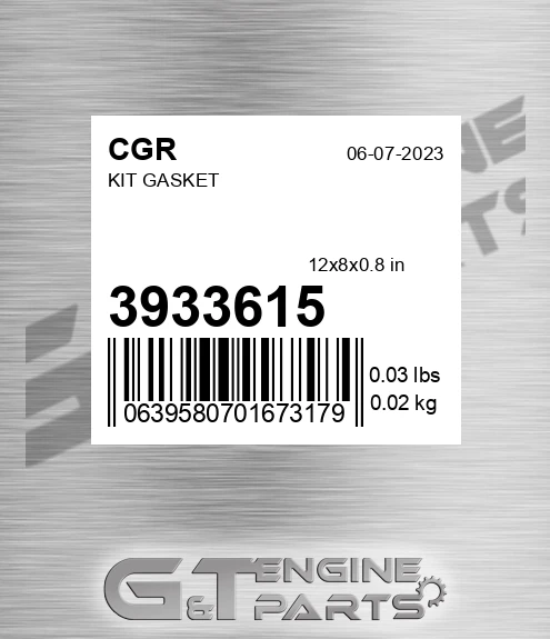 3933615 Kit Gasket