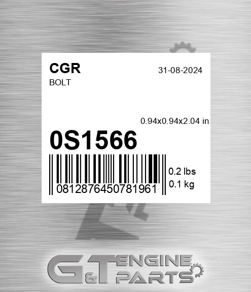 0S1566 Bolt