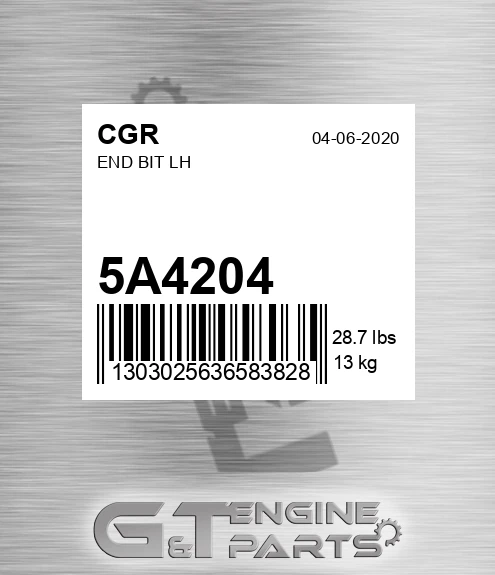 5A4204 End Bit Lh