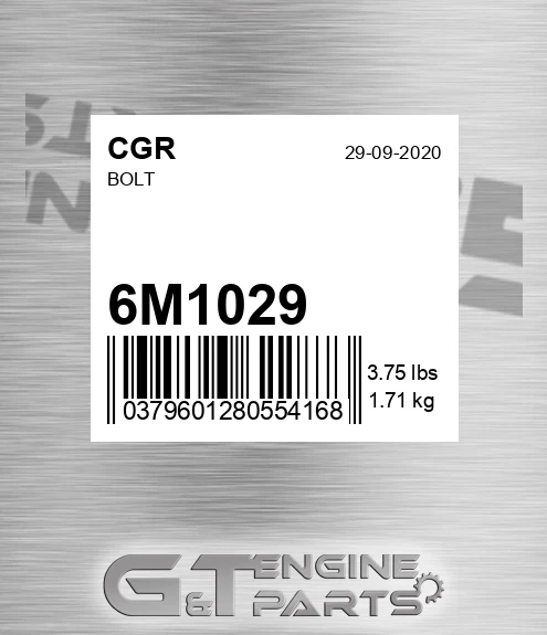 6M1029 CGR Bolt