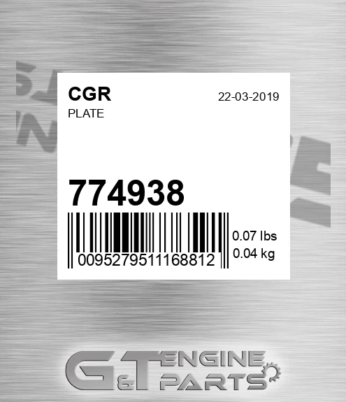 774938 Plate