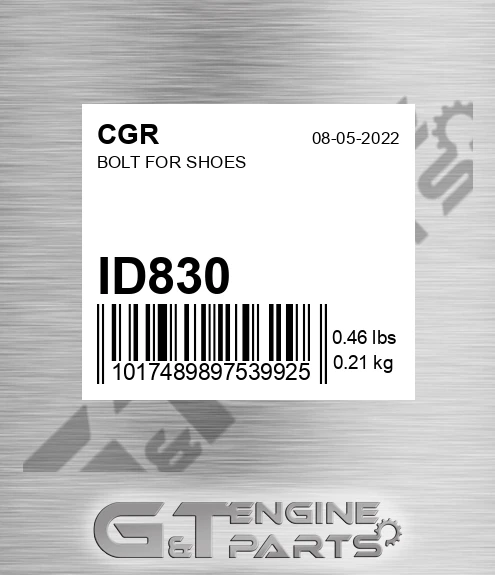 ID830 CGR Bolt For Shoes