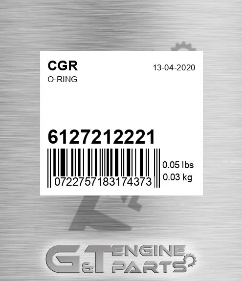 6127212221 O-ring for CGR