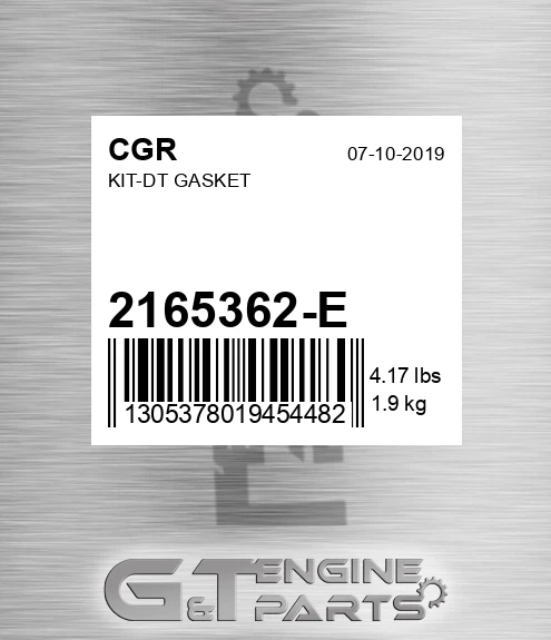 2165362-E Kit-dt Gasket