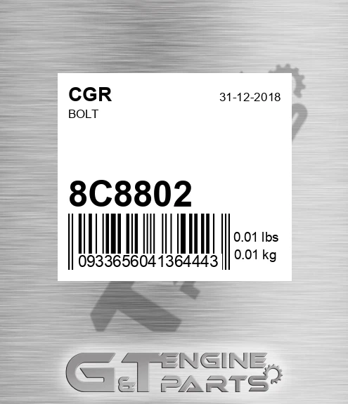 8C8802 Bolt