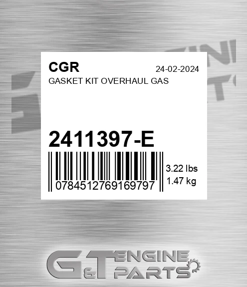 2411397-E Gasket Kit Overhaul Gas