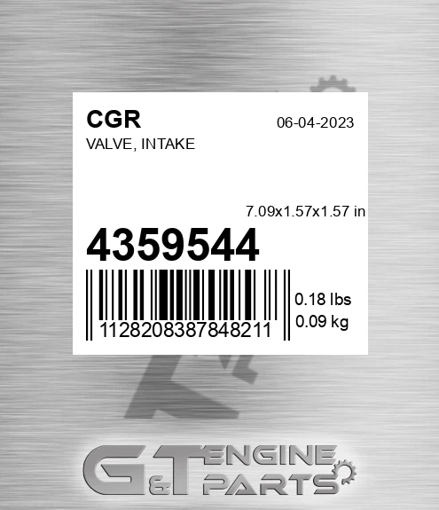 4359544 CGR Valve, Intake