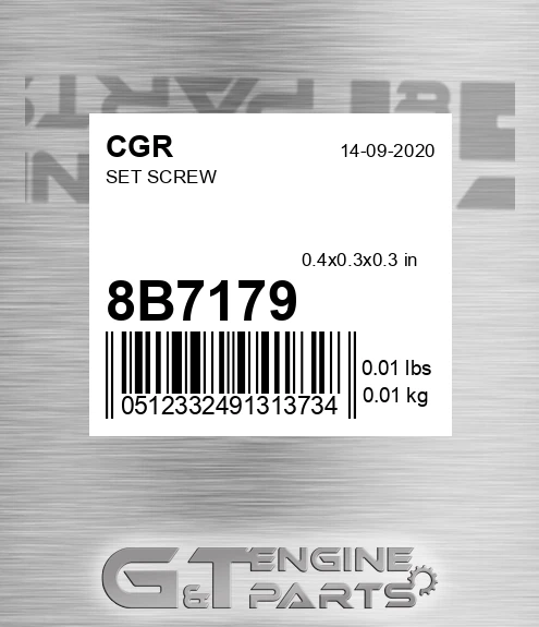 8B7179 CGR Set Screw