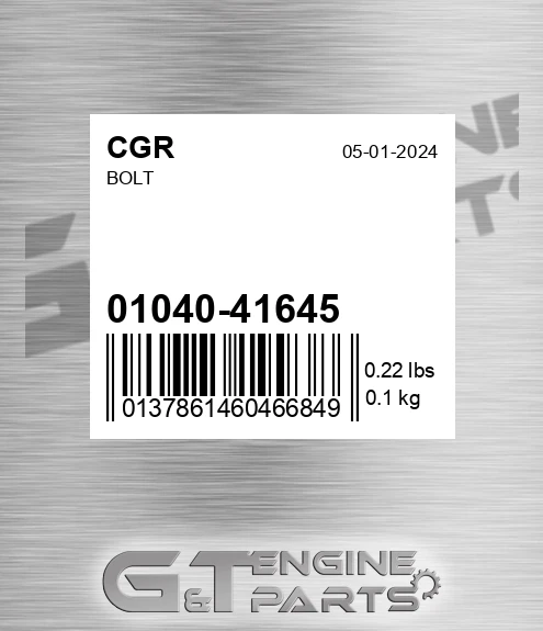 01040-41645 Bolt for CGR