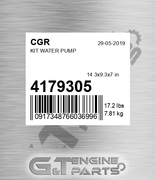 4179305 CGR Kit Water Pump