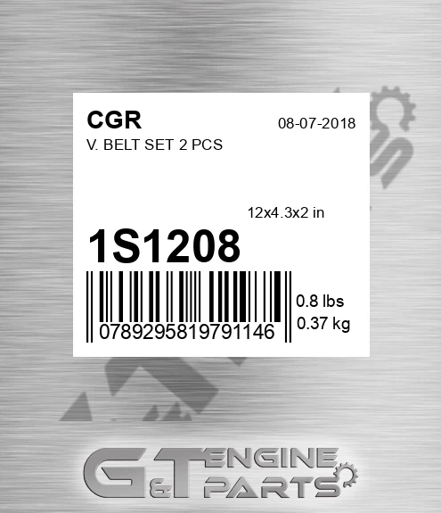 1S1208 CGR V. Belt Set 2 Pcs