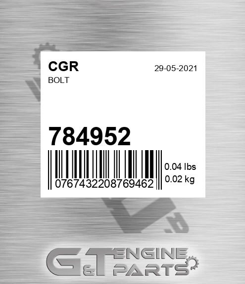 784952 Bolt
