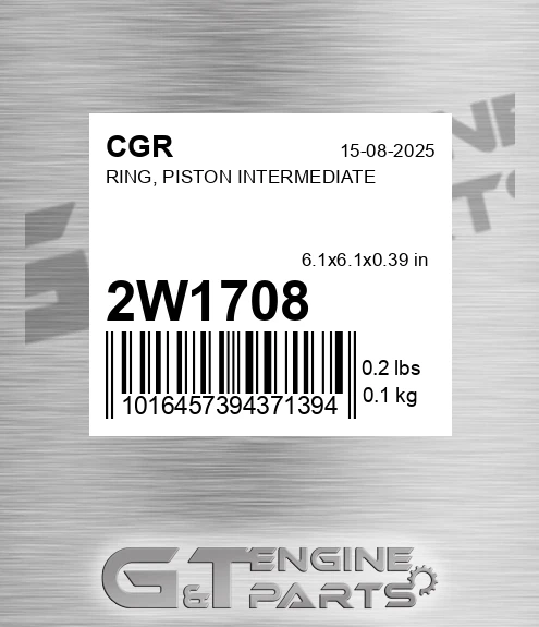 2W1708 Ring, Piston Intermediate