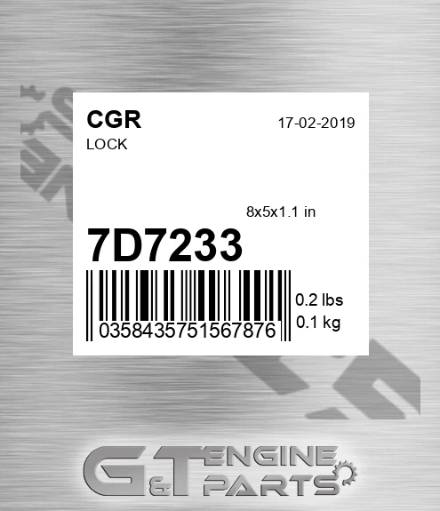 7D7233 CGR Lock