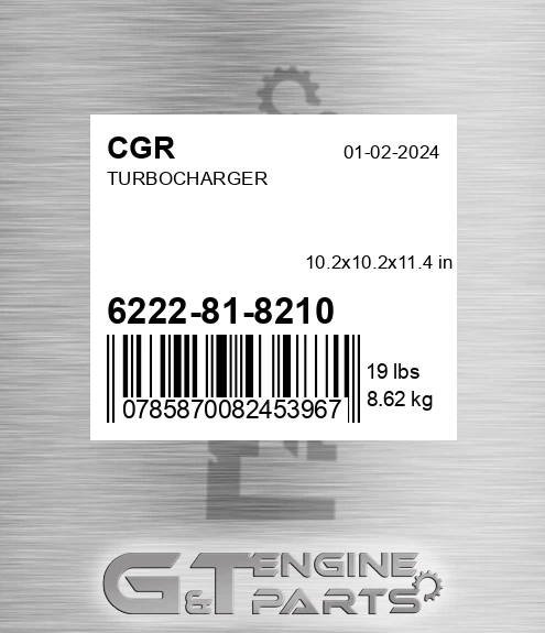 6222-81-8210 Turbocharger