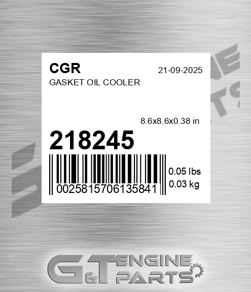218245 Gasket Oil Cooler