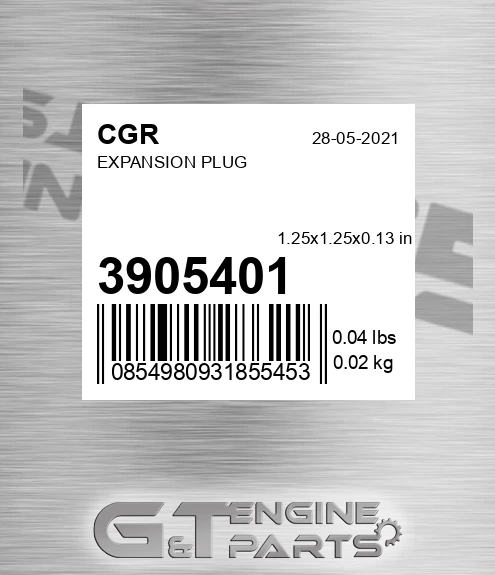 3905401 Expansion Plug