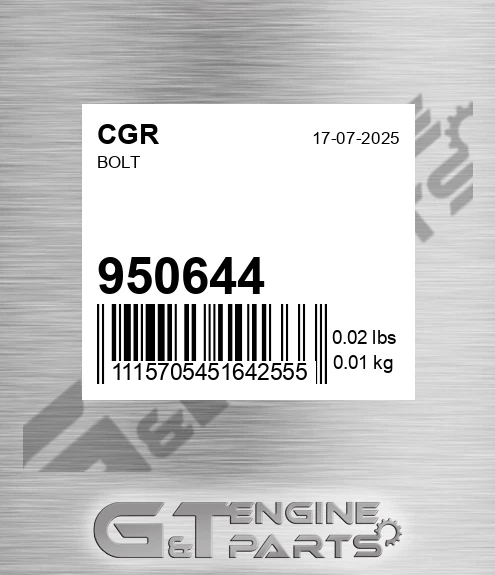 950644 Bolt