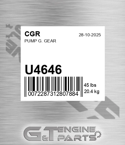 U4646 Pump G. Gear