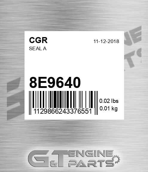 8E9640 Seal A
