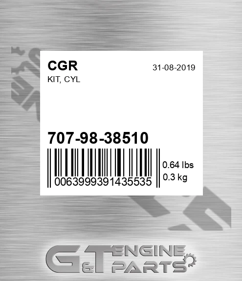 707-98-38510 Kit, Cyl for CGR