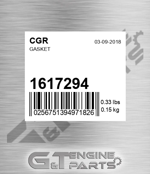 1617294 Gasket