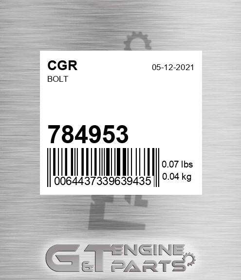784953 Bolt