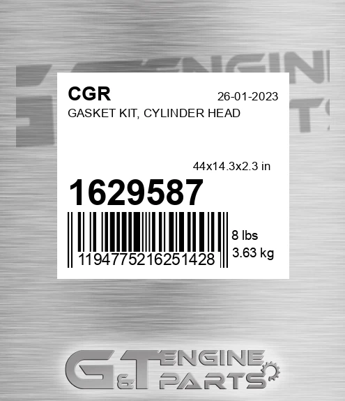 1629587 Gasket Kit, Cylinder Head