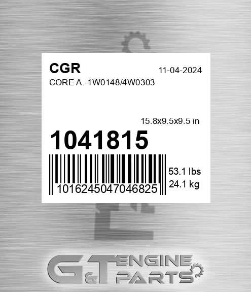 1041815 Core A.-1w0148/4w0303
