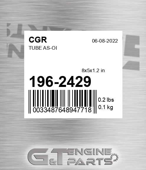 196-2429 Tube As-oi for CGR