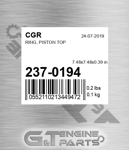 237-0194 Ring, Piston Top