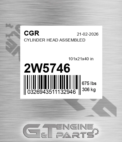 2W5746 CGR Cylinder Head Assembled
