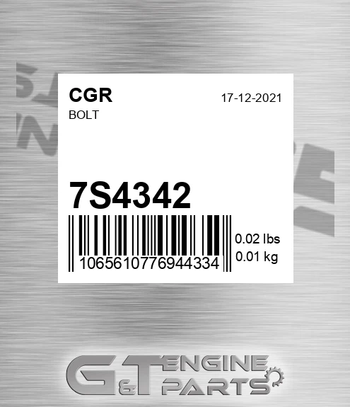 7S4342 CGR Bolt