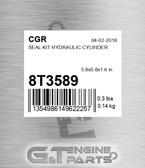 8T3589 Seal Kit Hydraulic Cylinder for CGR