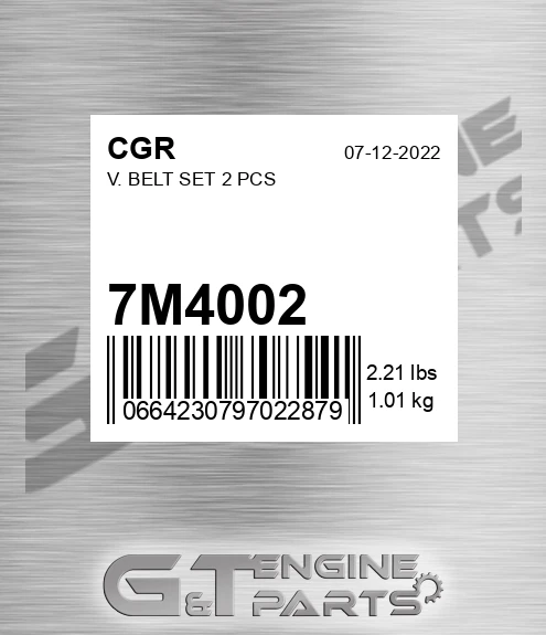 7M4002 V. Belt Set 2 Pcs