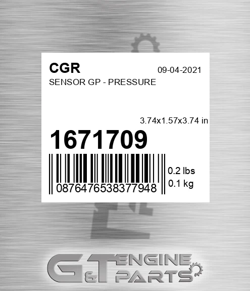 1671709 Sensor Gp - Pressure