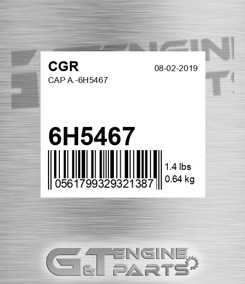 6H5467 CGR Cap A.-