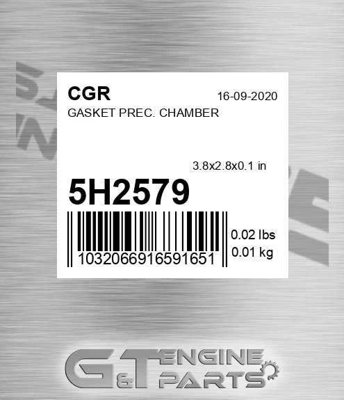 5H2579 Gasket Prec. Chamber