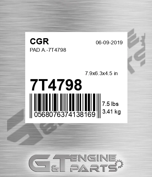 7T4798 Pad A.- for CGR