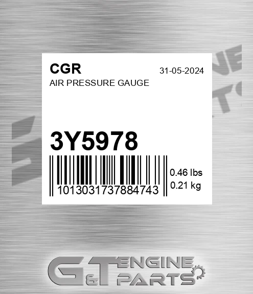 3Y5978 CGR Air Pressure Gauge
