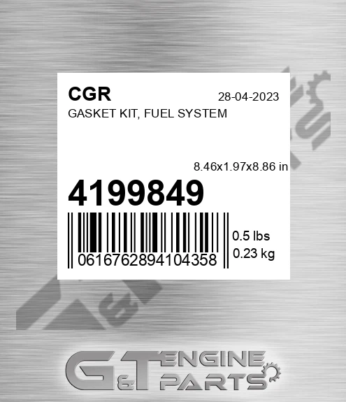 4199849 Gasket Kit, Fuel System